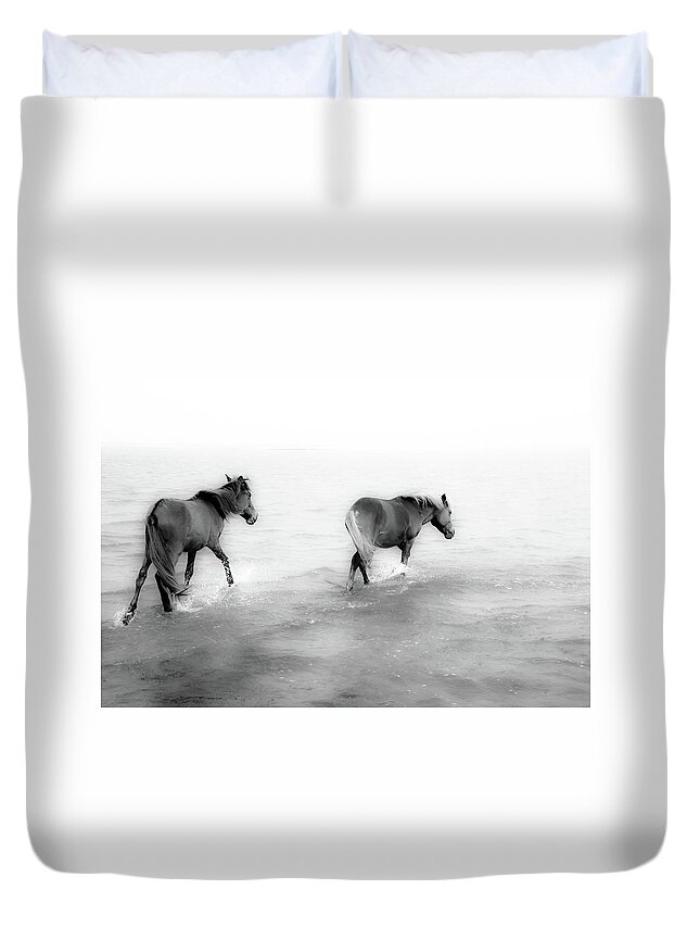 Horse Duvet Cover featuring the photograph India by Poonamparihar.com