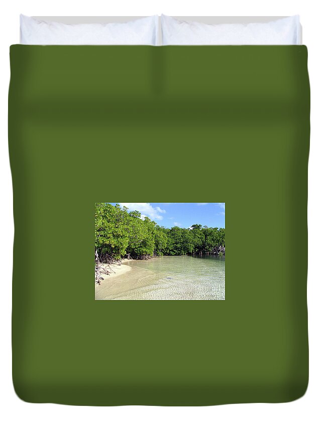 St. Thomas Inlet Duvet Cover featuring the photograph St. Thomas Inlet by Barbra Telfer