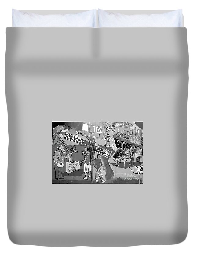 Inwood Duvet Cover featuring the photograph Inwood Mural by Cole Thompson