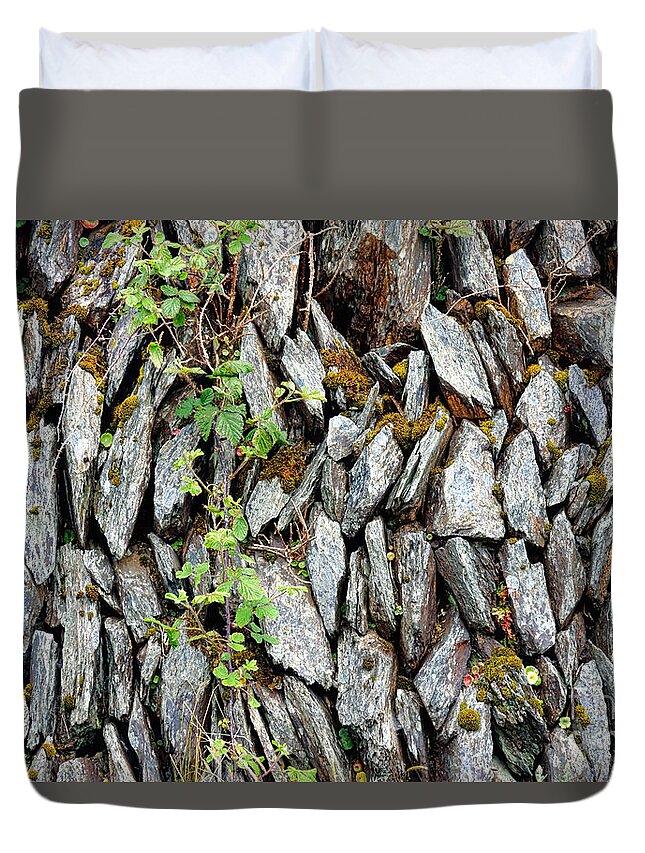 Irish Duvet Cover featuring the photograph Irish Stone Wall by Olivier Le Queinec