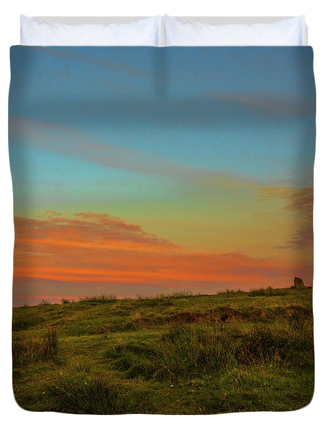 Irish Sunset- Duvet Cover featuring the photograph Irish sunset #i1 by Leif Sohlman