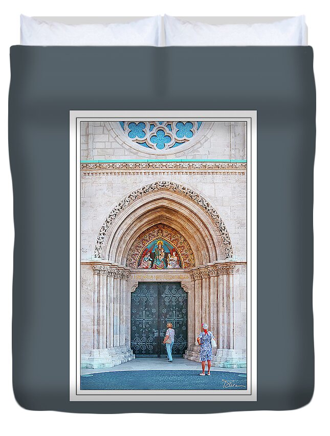 Church Duvet Cover featuring the photograph Is It Open? by Peggy Dietz