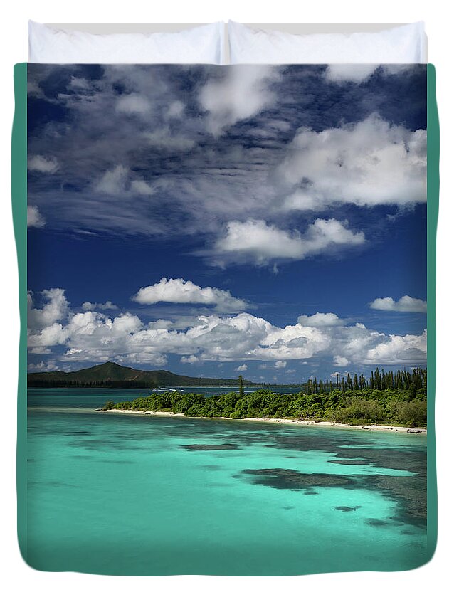 Scenics Duvet Cover featuring the photograph Islet Coral Lagoon by Mako Photo