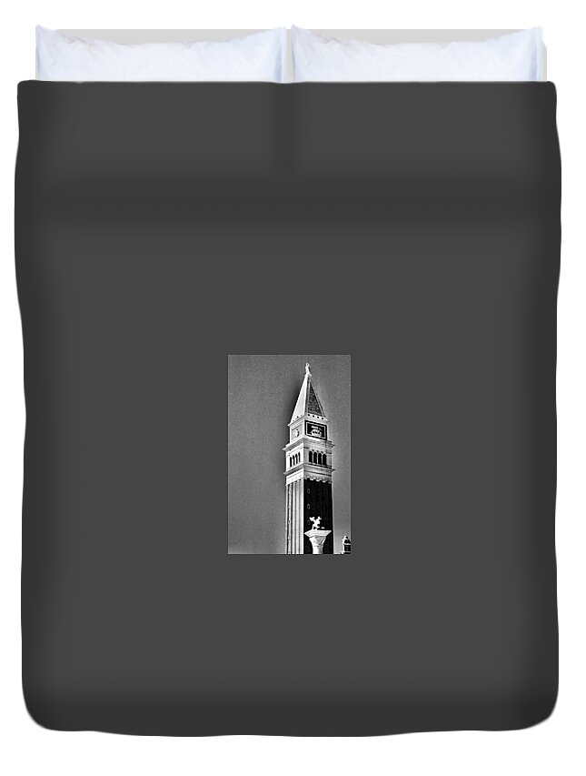 Italy Duvet Cover featuring the photograph Italian Tower by Debra Grace Addison