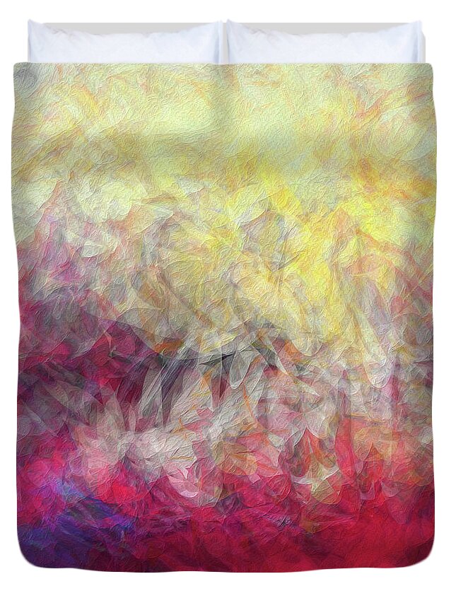 Red Duvet Cover featuring the painting Jesus Christ, Rose of Sharon. Song of Solomon 2 1 by Mark Lawrence