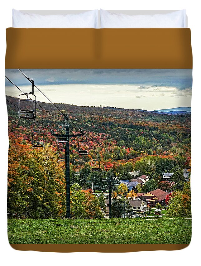 Killington Duvet Cover featuring the photograph Killington VT Fall Foliage New England Autumn by Toby McGuire