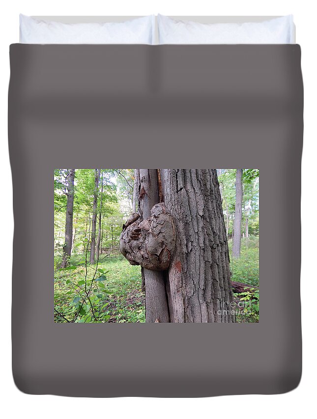 Fungus Duvet Cover featuring the photograph Knot On A Tree by Phil Perkins