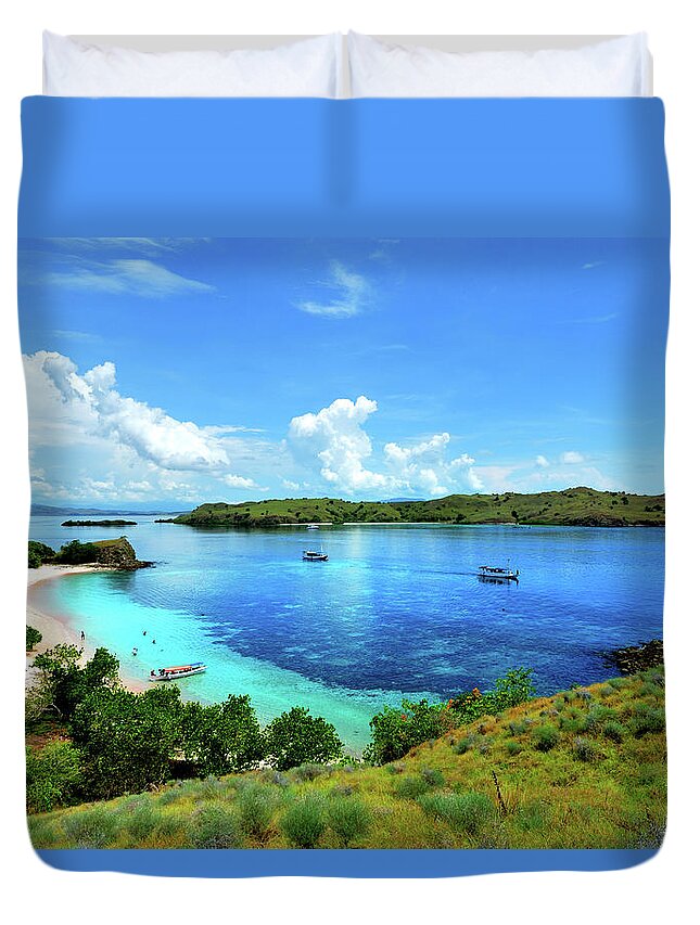Scenics Duvet Cover featuring the photograph Komodo Island by Barry Kusuma