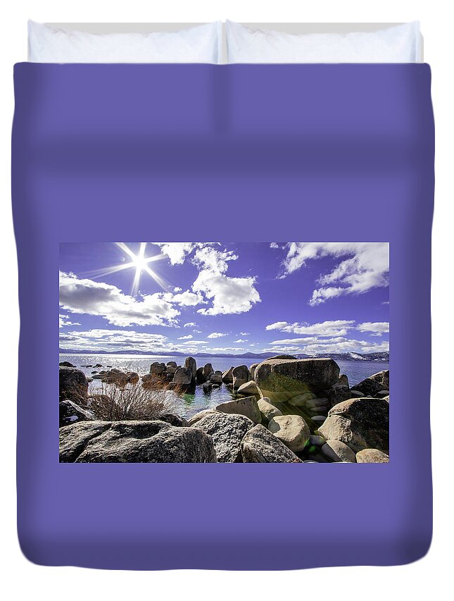 Lake Tahoe Water Duvet Cover featuring the photograph Lake Tahoe 4 by Rocco Silvestri