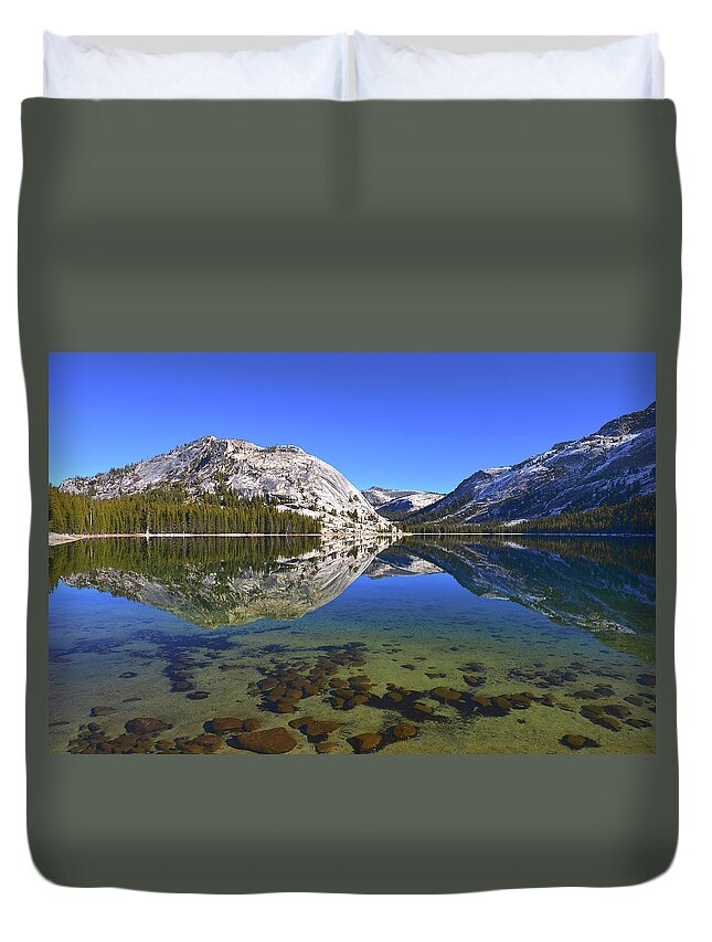Scenics Duvet Cover featuring the photograph Lake Tenaya by A L Christensen