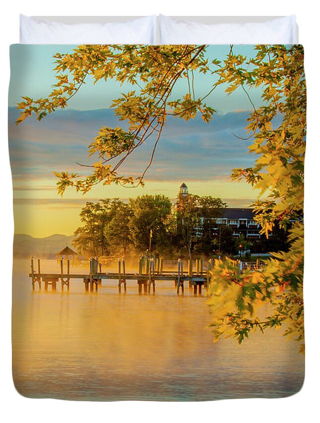 Lake Winnipesaukee Duvet Cover featuring the photograph Lake Winnipesaukee by Trevor Slauenwhite