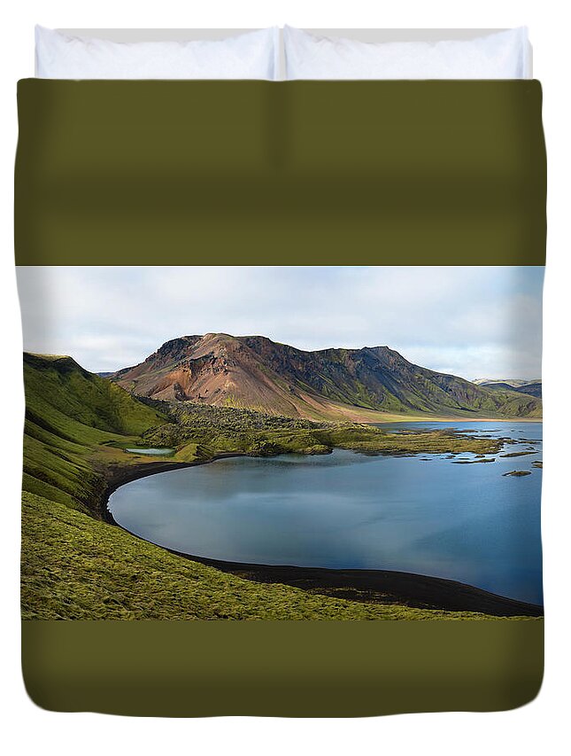 Scenics Duvet Cover featuring the photograph Landmannalaugar, Southern Highlands by Peter Adams