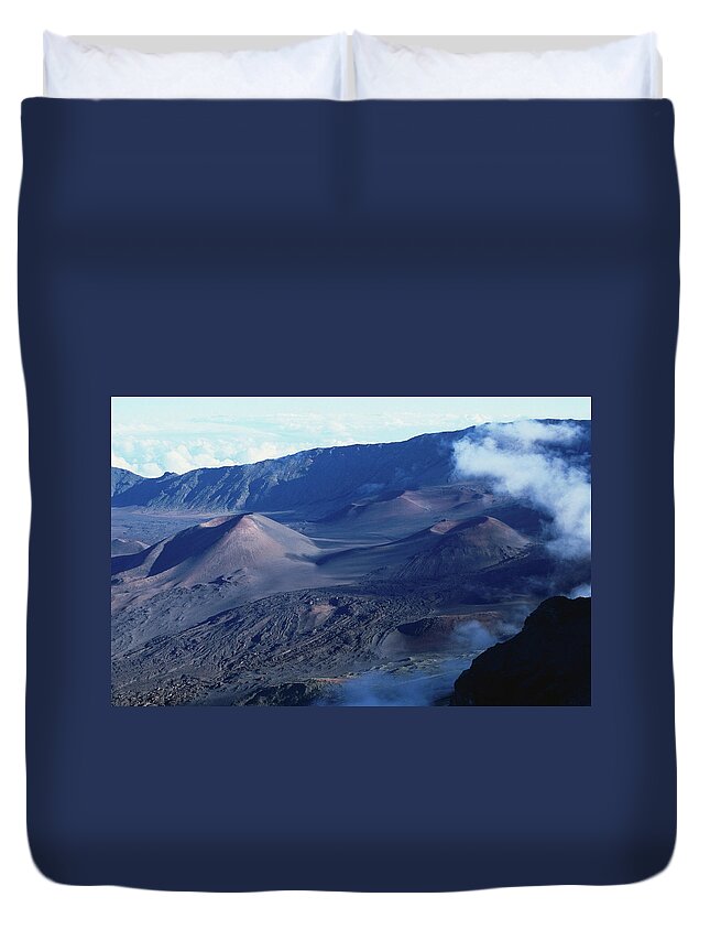 Scenics Duvet Cover featuring the photograph Late Afternoon Crater Overview by John Elk