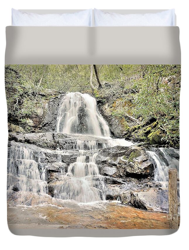 Waterfalls Duvet Cover featuring the photograph Laurel Falls by Merle Grenz