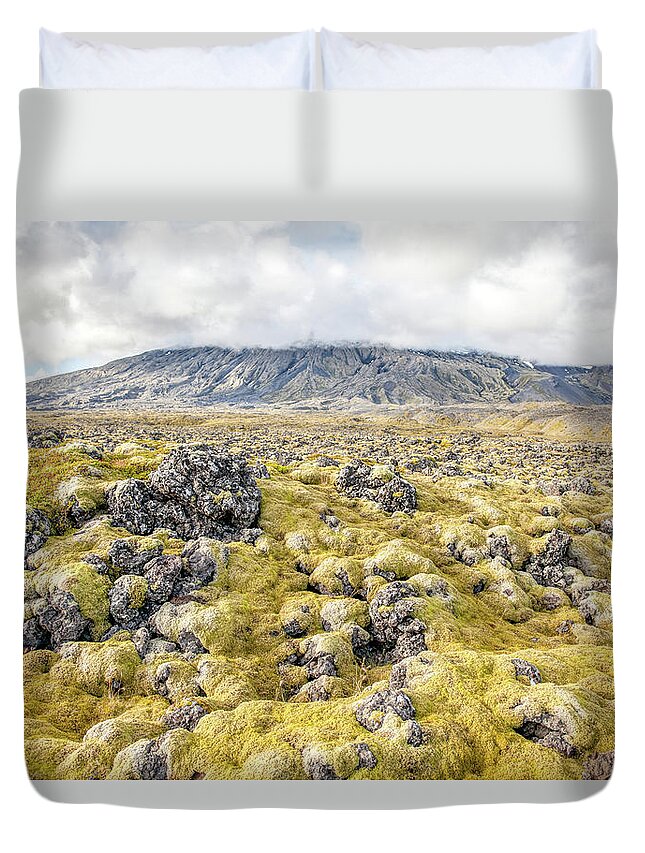 David Letts Duvet Cover featuring the photograph Lava Fields of Iceland by David Letts