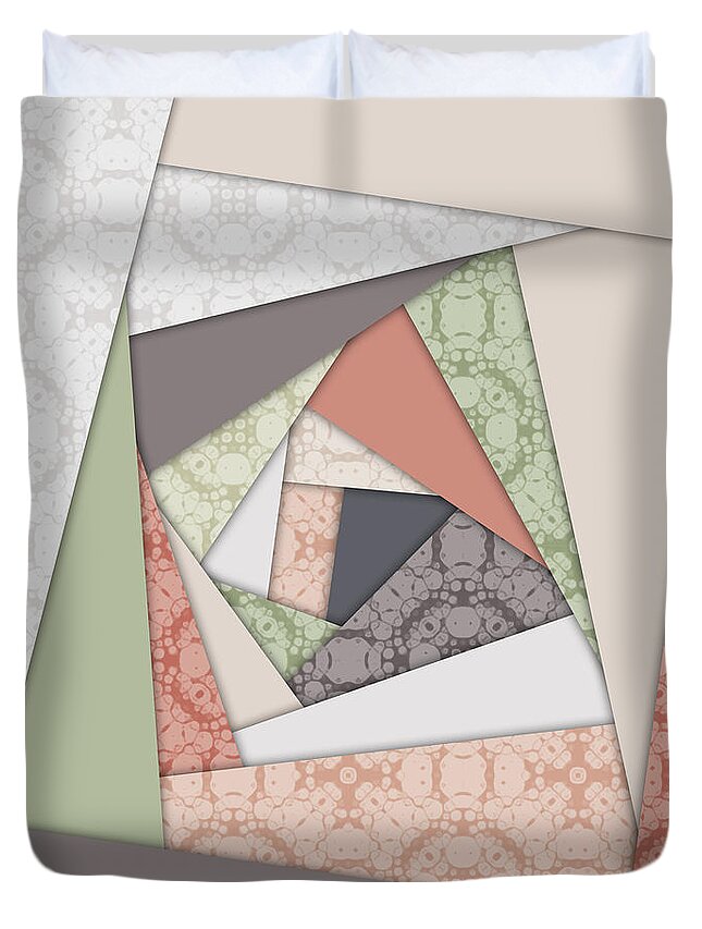 Texture Duvet Cover featuring the digital art Layered Sectional by Phil Perkins