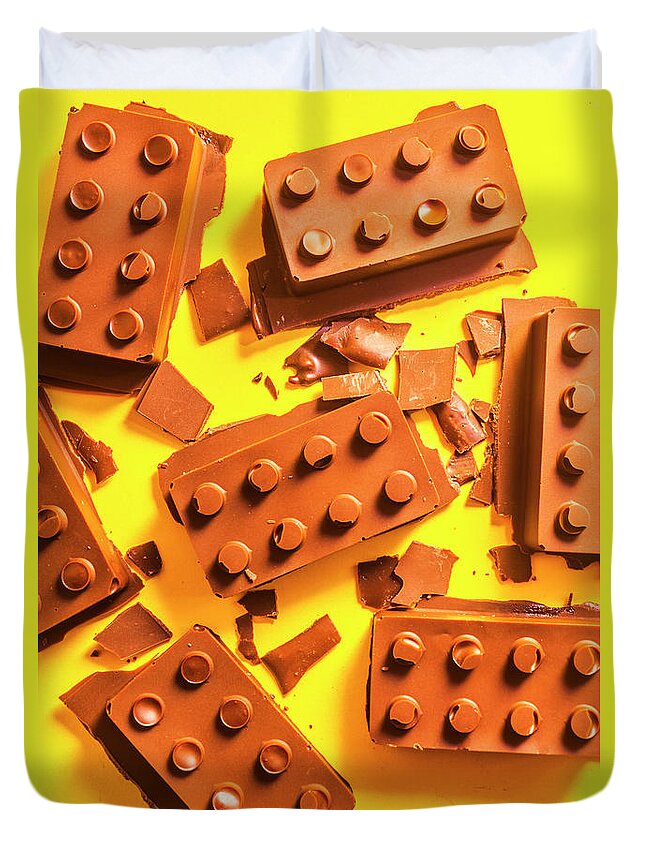 Chocolate Duvet Cover featuring the photograph Legolicious by Jorgo Photography
