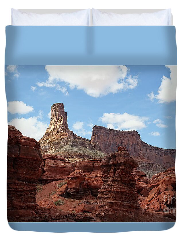 Canyonlands Duvet Cover featuring the photograph Let the Chips Fall by Jim Garrison