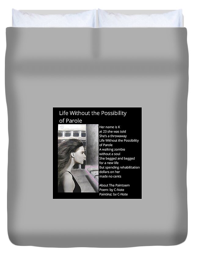 Black Art Duvet Cover featuring the digital art Life Without the Possibility of Parole Paintoem by Donald C-Note Hooker