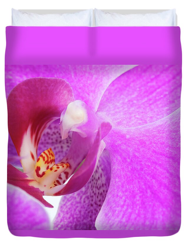 Petal Duvet Cover featuring the photograph Lilac Orchid by Andrew Dernie