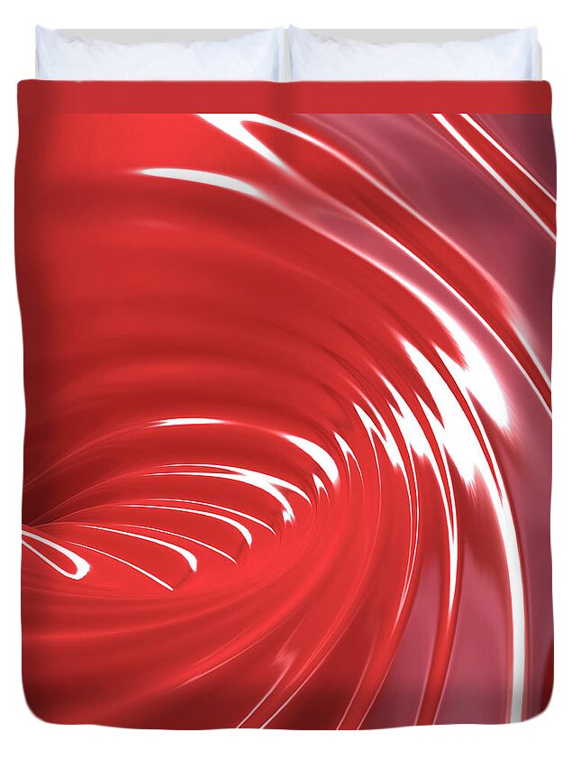 Close-up Duvet Cover featuring the photograph Liquid Background by Inok