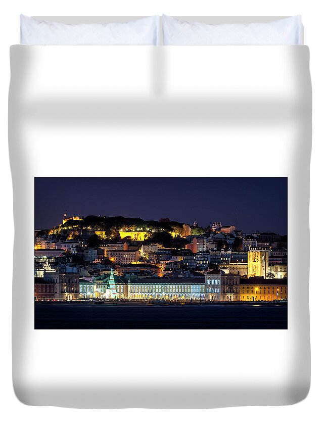 Lisbon Duvet Cover featuring the photograph Lisbon in Christmas time by Pablo Lopez