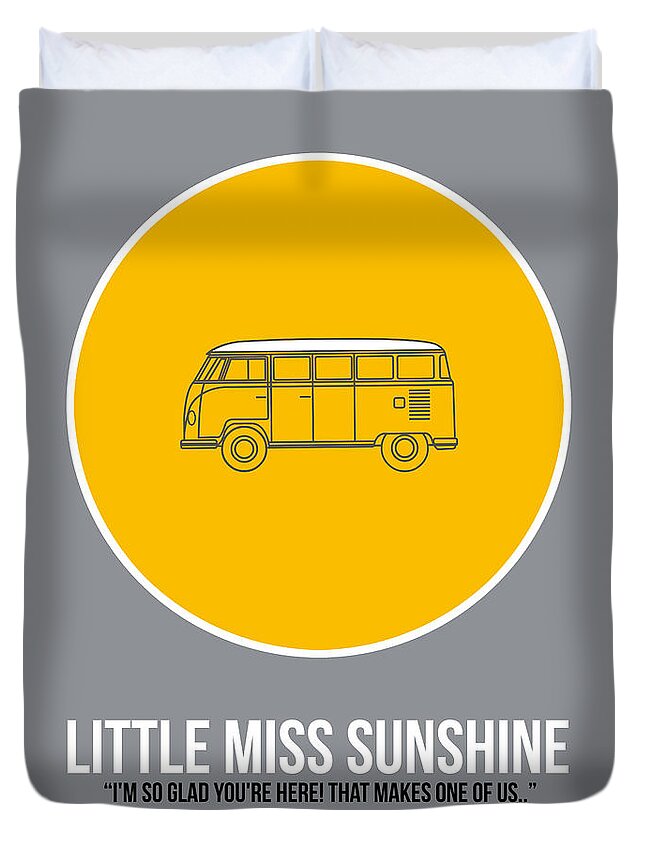 Little Miss Sunshine Duvet Cover featuring the digital art Little Miss Sunshine by Naxart Studio