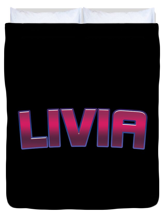 Livia Duvet Cover featuring the digital art Livia #Livia by TintoDesigns