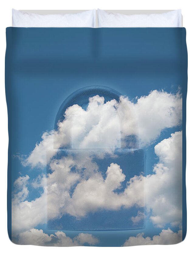 Atlanta Duvet Cover featuring the photograph Lock In Sky Representing Cloud by Gary S Chapman
