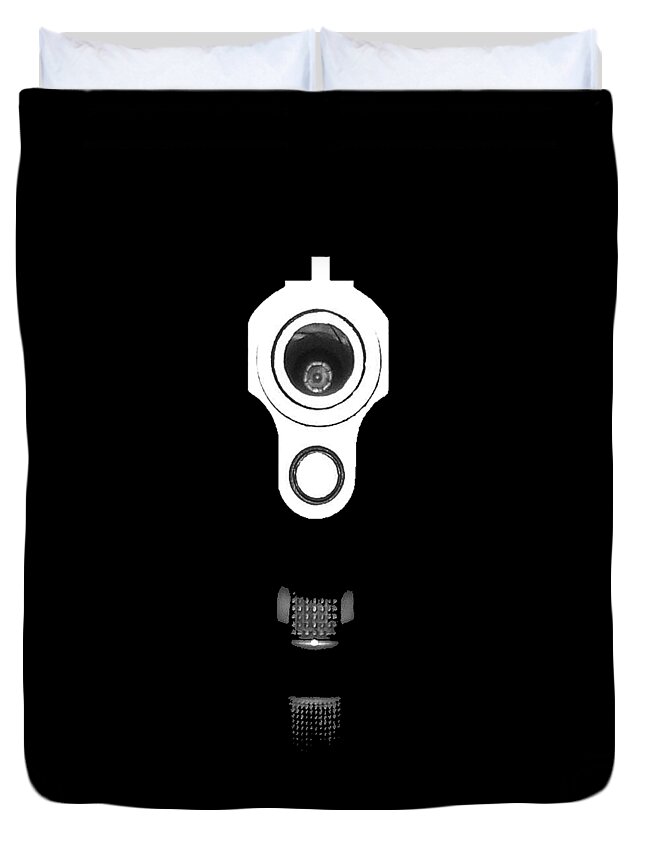Loaded Weapon Duvet Cover featuring the photograph Locked and Loaded .png by Al Powell Photography USA