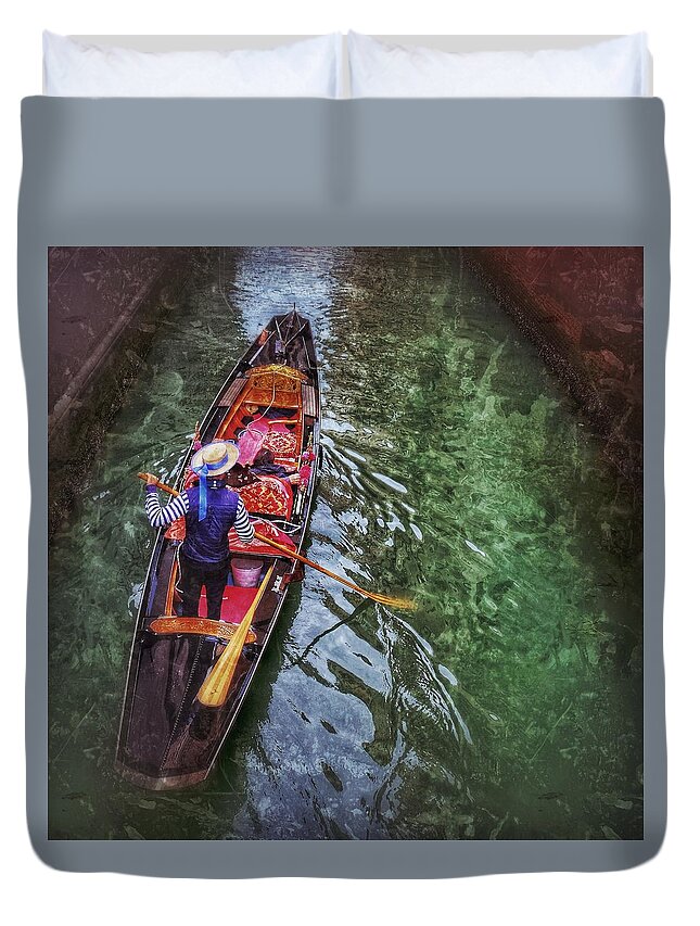  Duvet Cover featuring the photograph Lonely Gondola by Al Harden