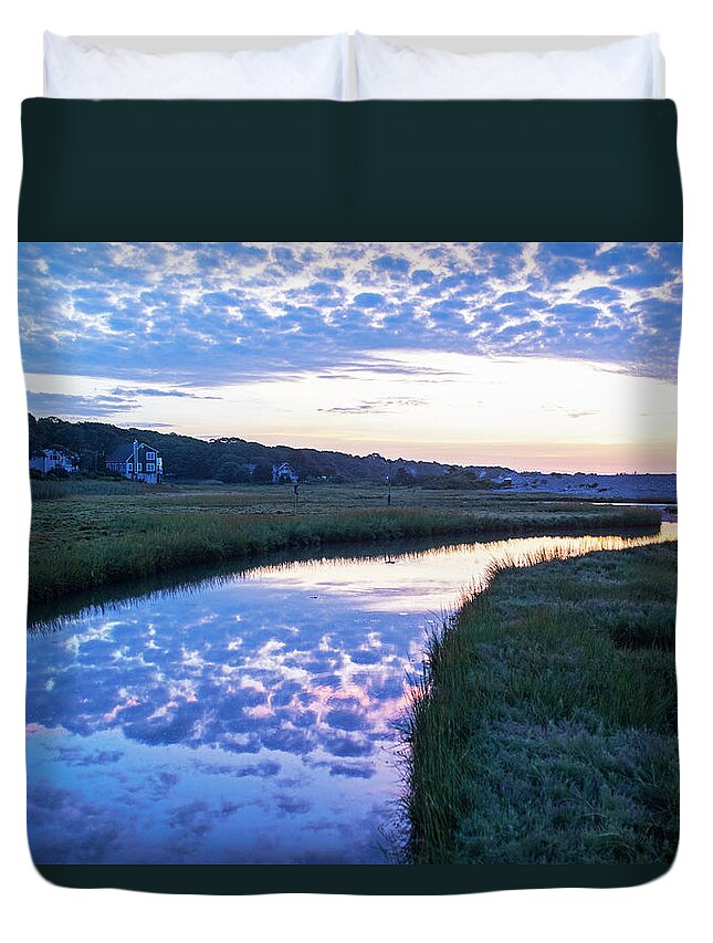 Rockport Duvet Cover featuring the photograph Long Beach River Reflection Rockport MA by Toby McGuire