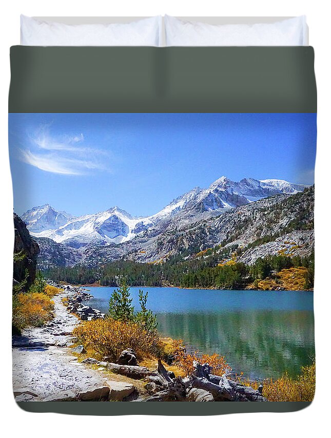 Eastern Duvet Cover featuring the photograph Long Lake Trail by Richard A Brown