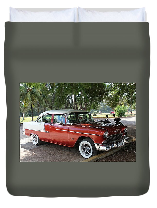 Cuba Duvet Cover featuring the photograph Lost in TIme by Ruth Kamenev