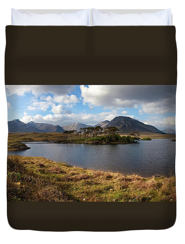 Grass Duvet Cover featuring the photograph Lough Derryclare And Connemara by Photography By Deb Snelson