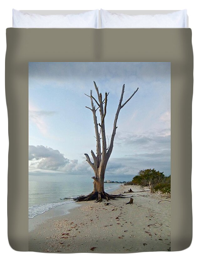Lovers Key Duvet Cover featuring the photograph Lovers Key Beach by Kathy Ozzard Chism