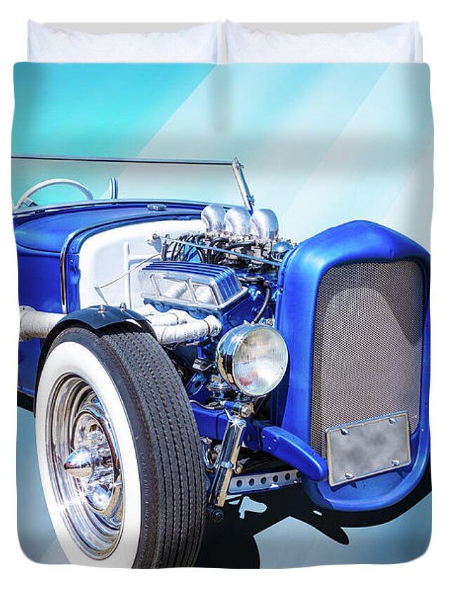 Car Duvet Cover featuring the photograph Low Blue by Keith Hawley