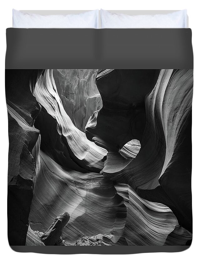 Antelope Canyon Duvet Cover featuring the photograph Lower Antelope Canyon by Mike Long