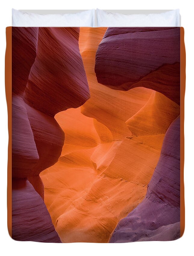 Tranquility Duvet Cover featuring the photograph Lower Antelope Slot Canyon, Page Arizona by Russell Burden