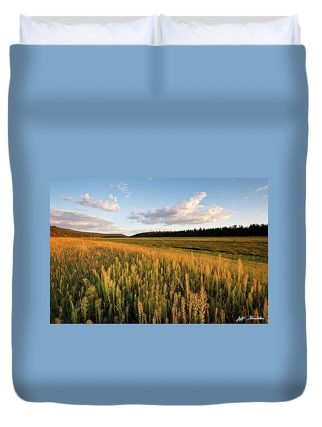 Arizona Duvet Cover featuring the photograph Lower Lake Mary at Sunset by Jeff Goulden
