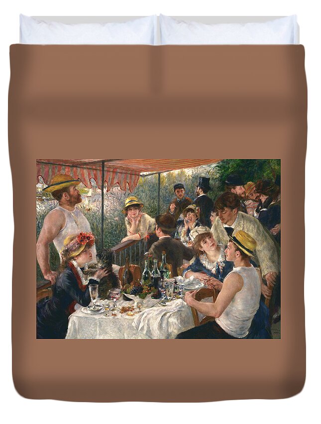 Renoir Duvet Cover featuring the painting Luncheon of the Boating Party, 1880-1881 by Auguste Renoir
