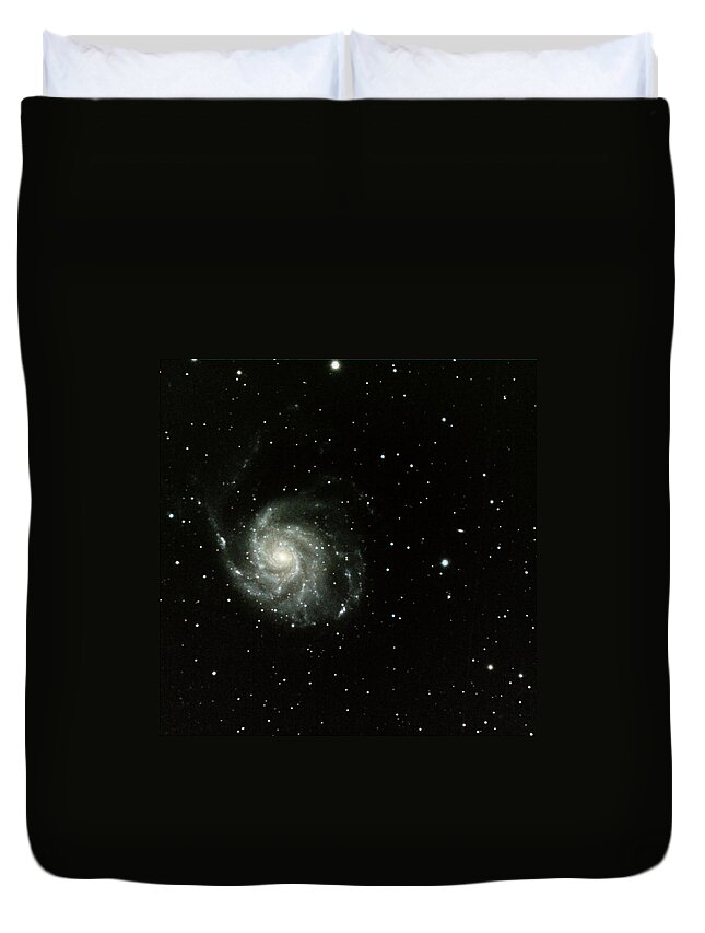 New Mexico Duvet Cover featuring the photograph M-101, The Pinwheel Galaxy by A. V. Ley