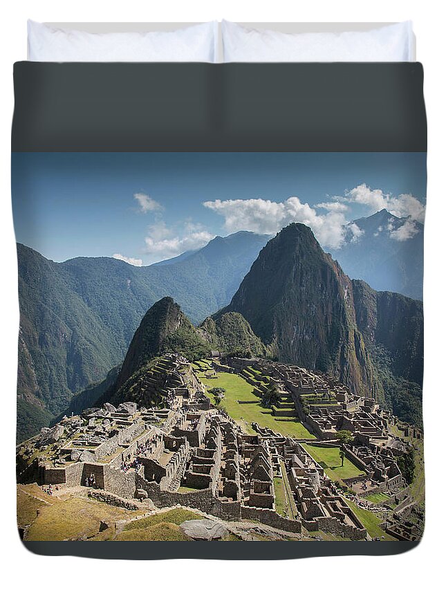 Steps Duvet Cover featuring the photograph Machu Picchu, Peru, World Heritage Site by John & Lisa Merrill