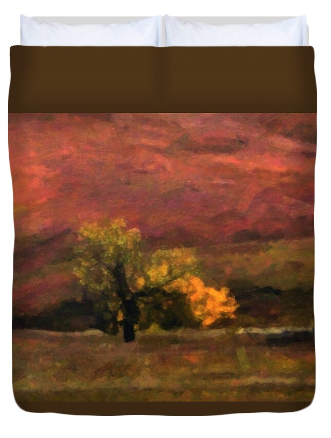 Paintings Duvet Cover featuring the painting Magnificent Autumn Colors by Gerlinde Keating - Galleria GK Keating Associates Inc