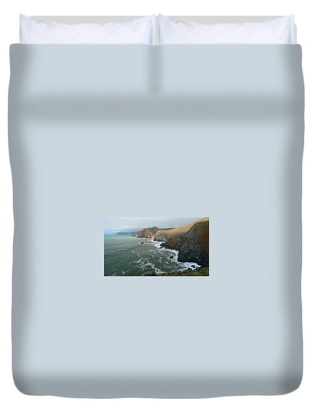 Marin Headlands Duvet Cover featuring the photograph Marin Headlands North by John Parulis