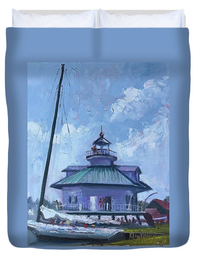 Impressionism Duvet Cover featuring the painting Maritime Museum by Maggii Sarfaty