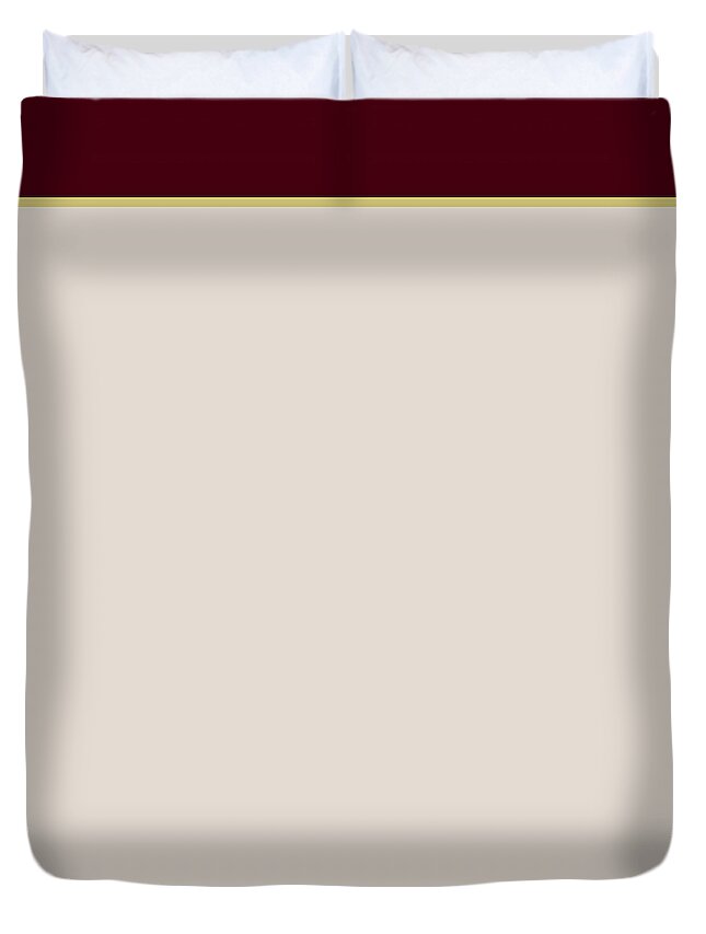 Maroon Duvet Cover featuring the digital art Maroon Tan for Home Decor by Delynn Addams