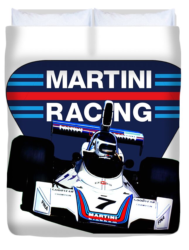 Martini Racing Brabham BT44 Duvet Cover by Ilias Art - Pixels