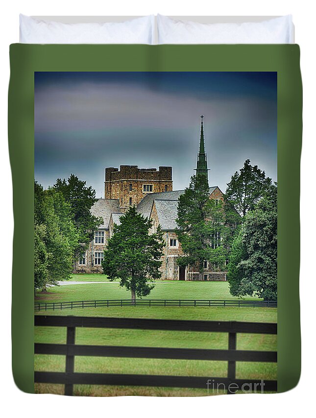 Berry College Duvet Cover featuring the photograph Mary Hall, Berry College by Ken Johnson