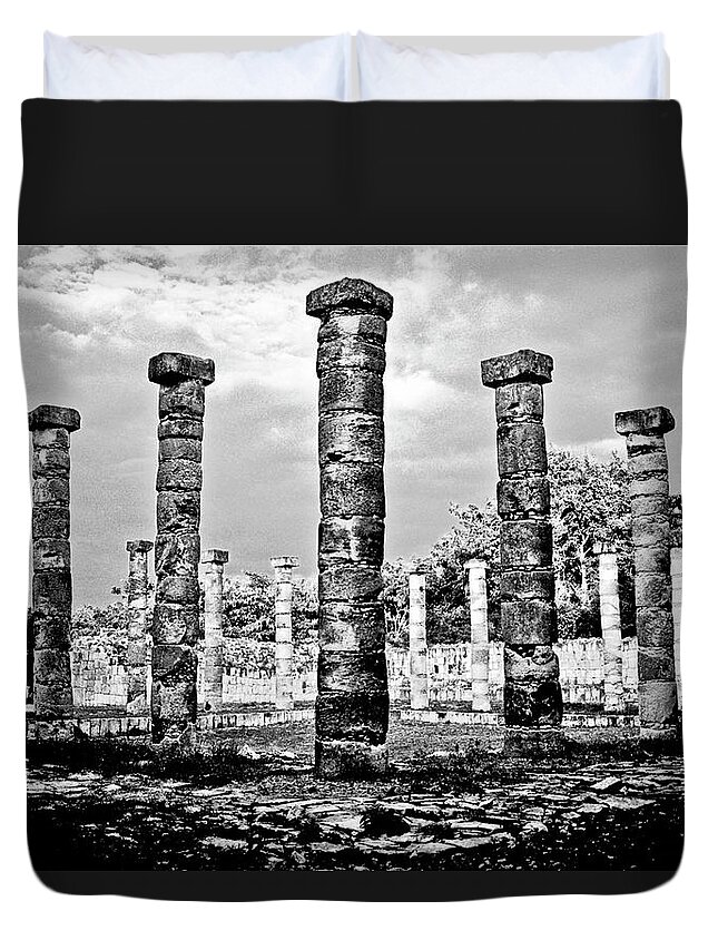 Mayan Ruins Yucatan Duvet Cover featuring the photograph Mayan ruins #1 by Neil Pankler